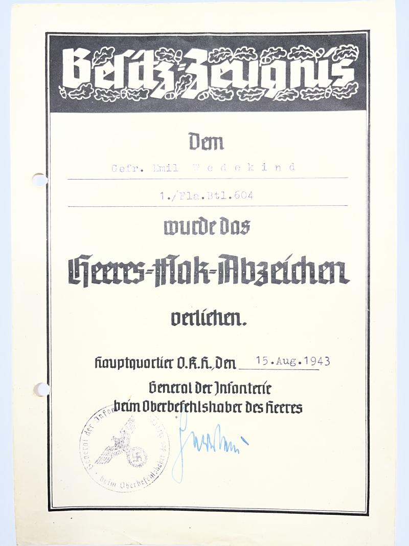 Citation grouping - WH (Heer) - 11.Inf.Div. - Wedekind