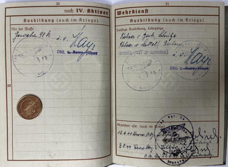 Wehrpass / citation grouping - WH (Heer) -100.Jäger Div. - Penitschka