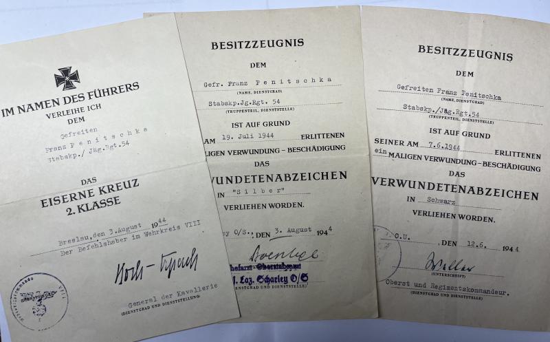 Wehrpass / citation grouping - WH (Heer) -100.Jäger Div. - Penitschka