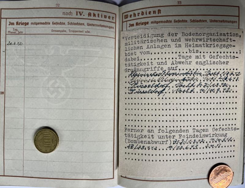 Wehrpass - Luftwaffe - Schw.Flak Abt.407 - Schindelmeiser