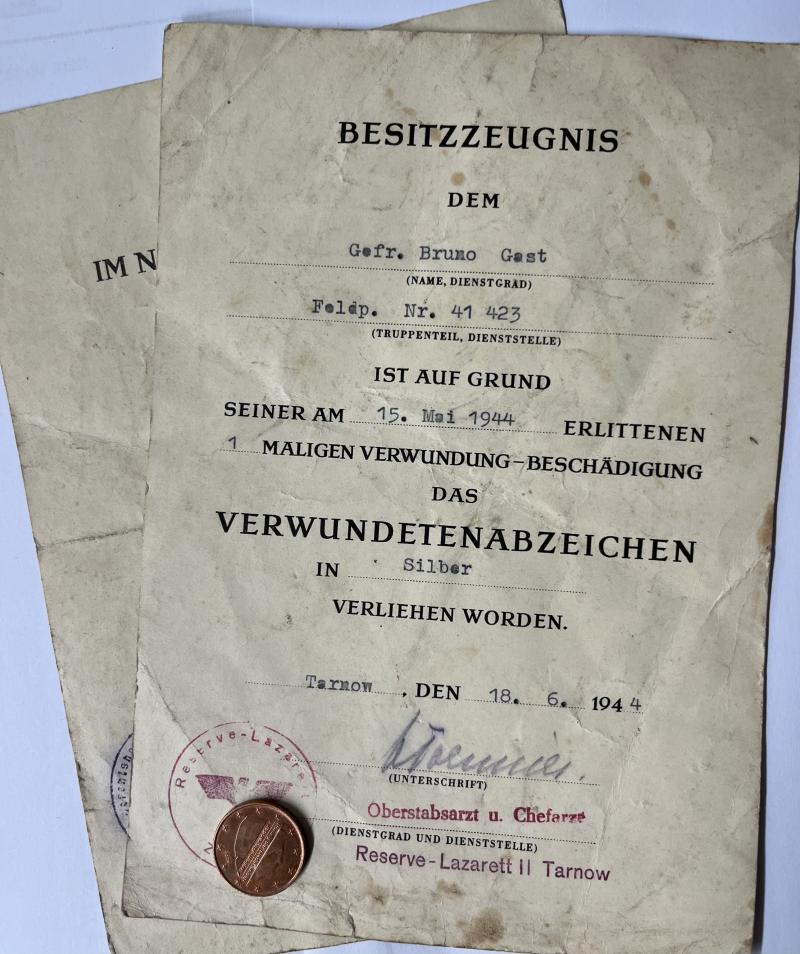 Citation set - WH (Heer) - Pi.Btl.741 - Gast