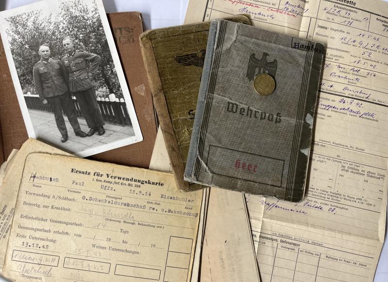 Wehrpass/Soldbuch/citation WH (Heer) - 265.Inf.Div. - St.Nazaire - Hambüch
