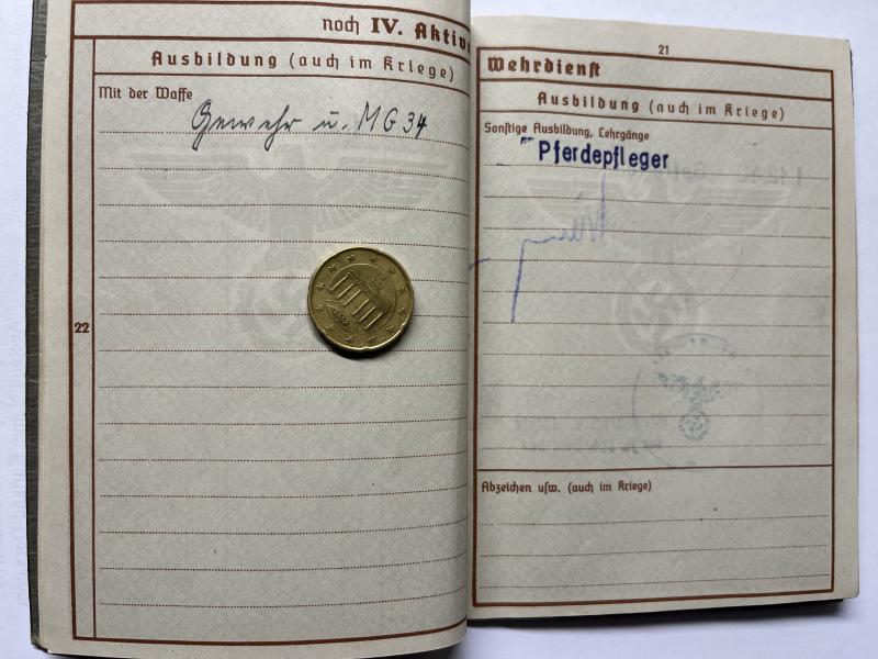 Wehrpass - WH (Heer) - 32.Inf.Div. - Bartsch