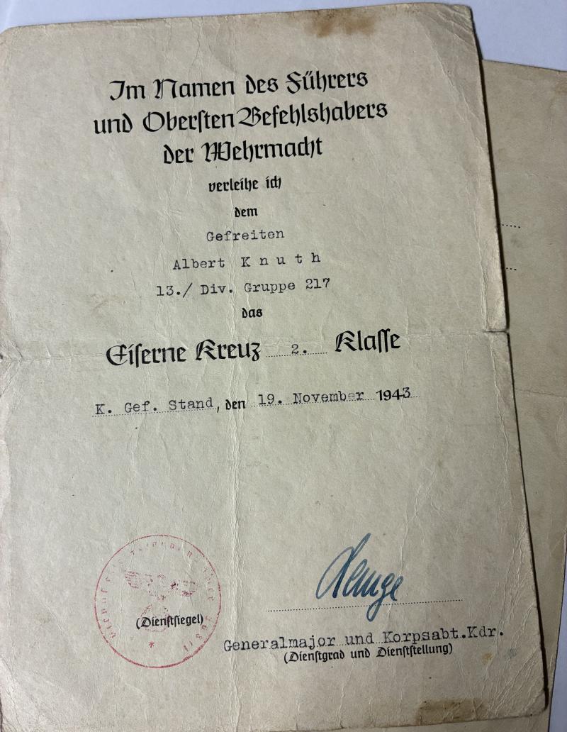 Citation set -  WH (Heer) -  217.Inf.Div. - Knuth