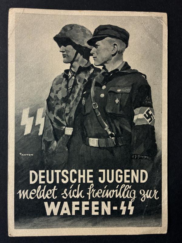 Waffen SS -postcard -
