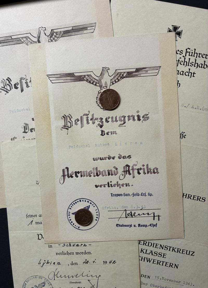 Citation grouping - WH (Heer) - 15.Pz.Div. - DAK - Zieres