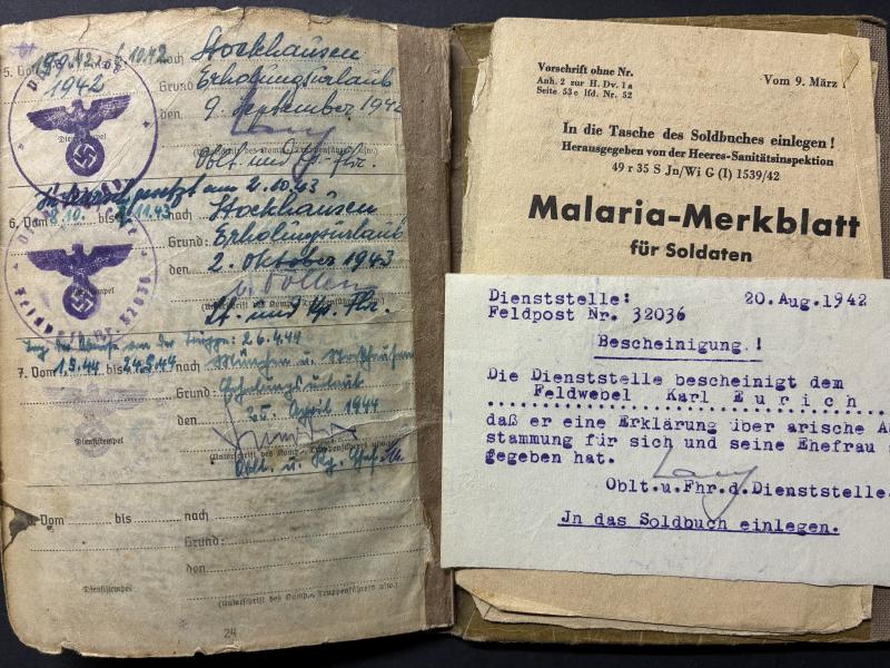 Soldbuch WH (Heer) - 268.Inf.Div. - Eurich