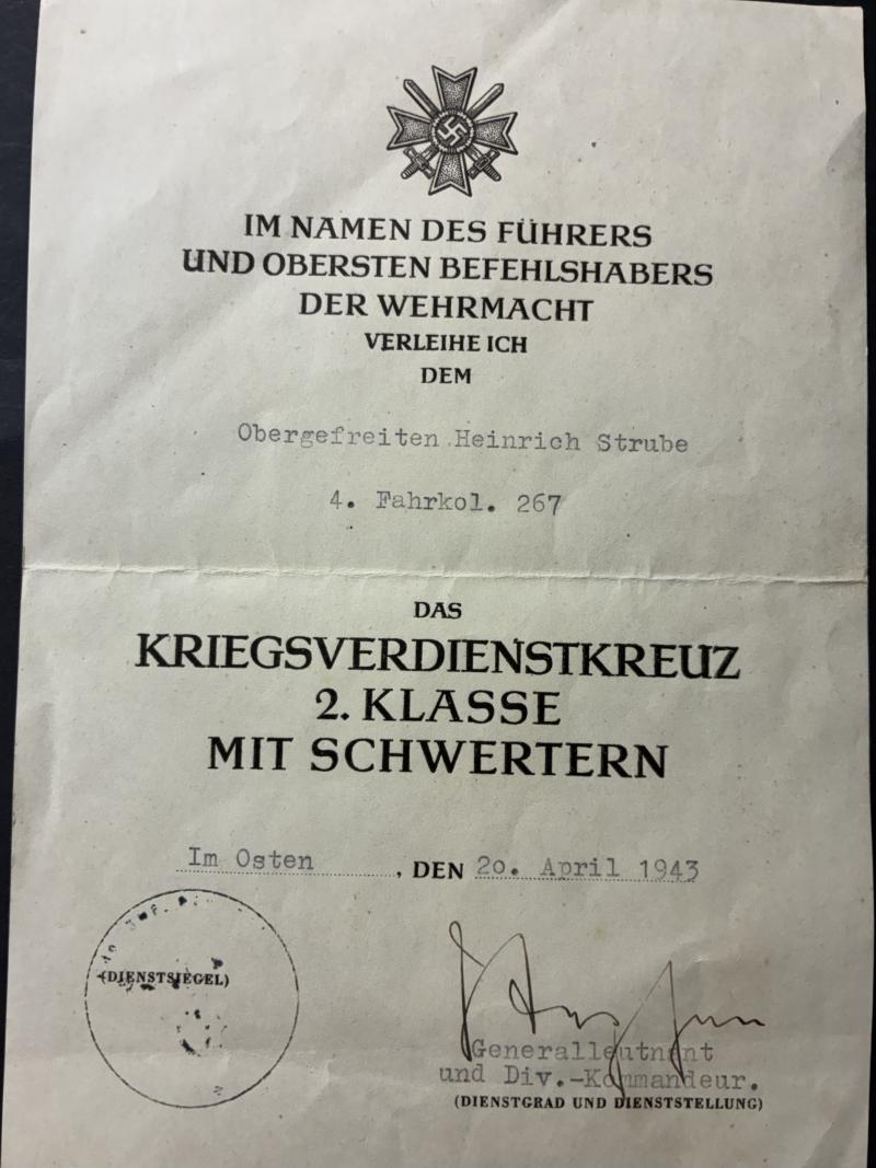 Citation grouping - WH (heer) - 267.Inf.Div. - Strube