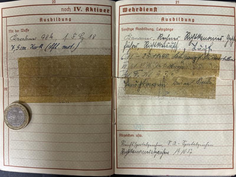 Wehrpass - WH (Heer) - Sturmart.Abt.(mot) 261 - Zaefer