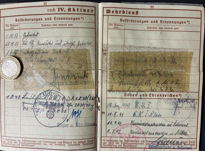 Wehrpass - WH (Heer) - Sturmart.Abt.(mot) 261 - Zaefer