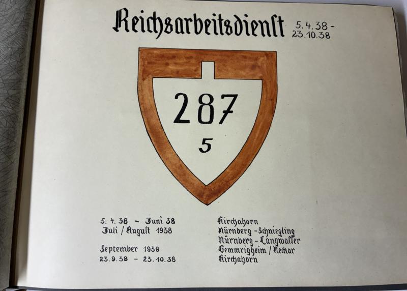 Photoalbum - RAD 287 / K.G.2 / Fsch.Pi.Btl.5 - Chamm/Eidhoven/ Westfront -