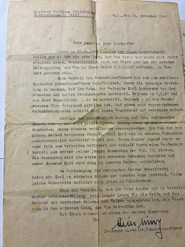 Wehrpass - WH (Heer) - 134.Inf.Div./110.Inf.Div. - Landgrebe