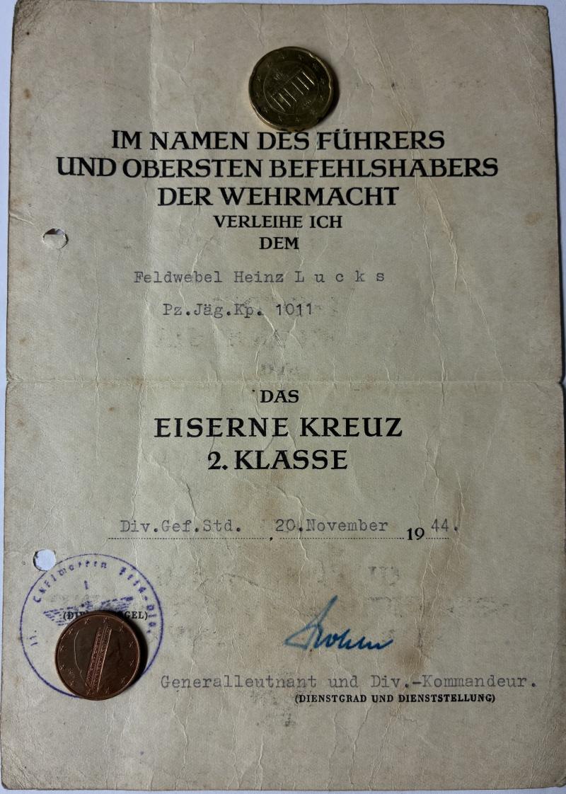 Citation - 11.Luftwaffen-Felddivision - Lucks