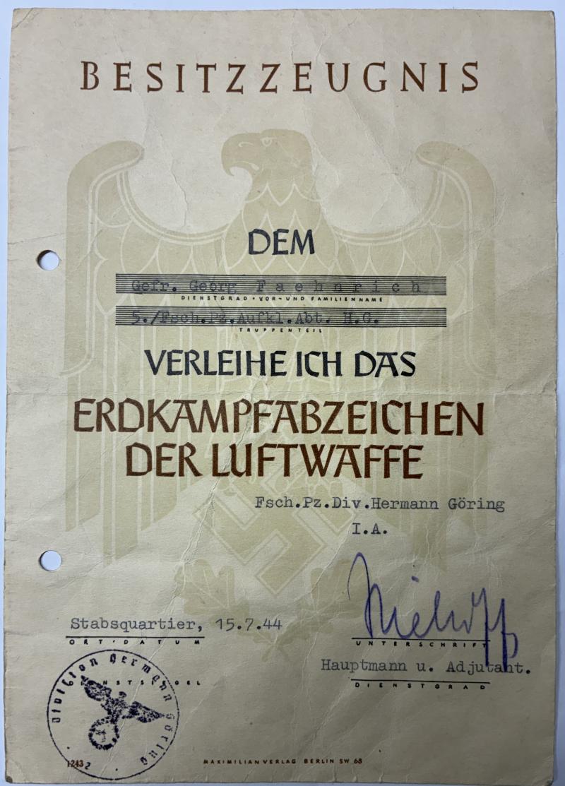 Citation grouping - Fsch.Pz.Aufkl.Abt.