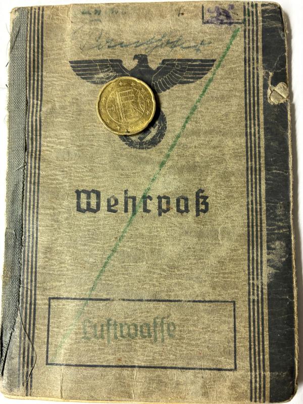 Wehrpass - Luftwaffe - Stab Schw.Flak Abt.489 (o) - Italy - Panthhöfer