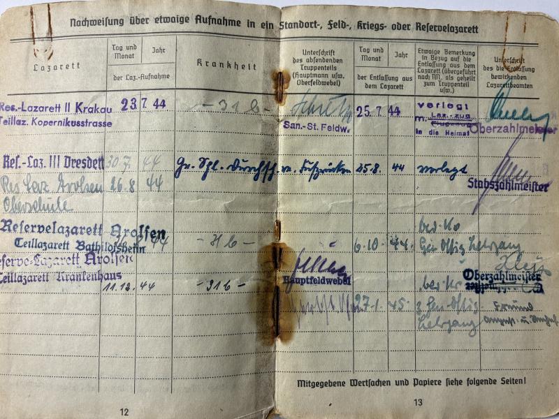 Soldbuch WH (Heer) - 8.Pz.Div. - Schmidt
