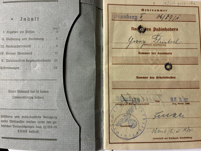 Wehrpass/Soldbuch /
