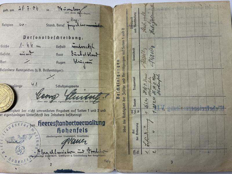 Wehrpass/Soldbuch /