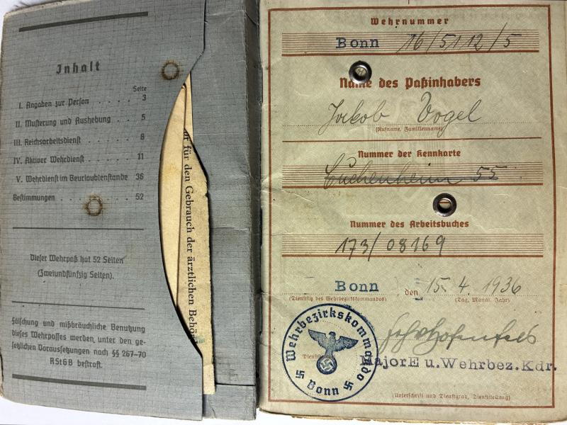 Wehrpass - Luftwaffe/Heer -
