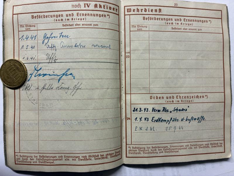 Wehrpass /citation grouping - 8.Lw.Felddiv./12.Lw.Felddiv. - Börner