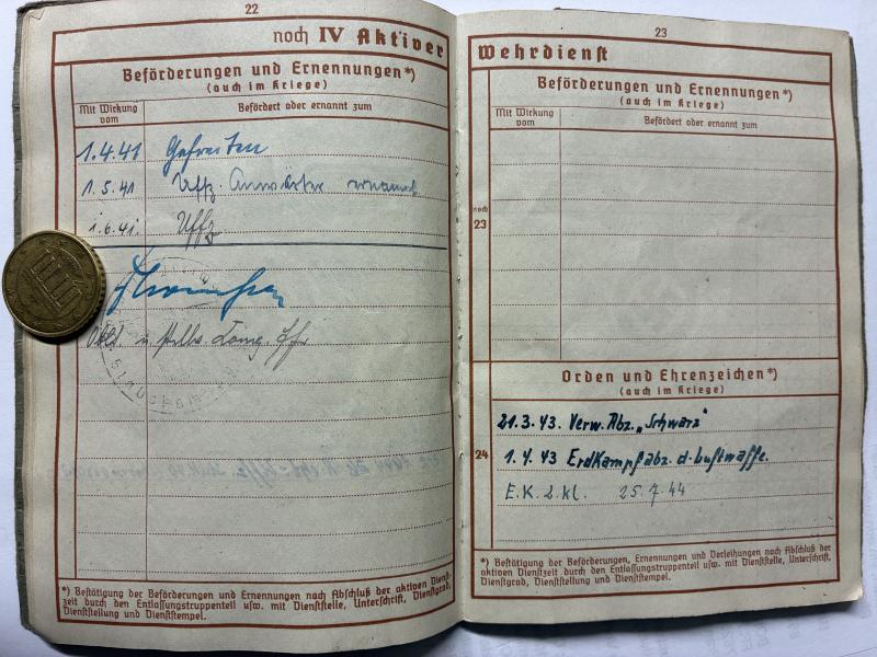 Wehrpass /citation grouping - 8.Lw.Felddiv./12.Lw.Felddiv. - Börner