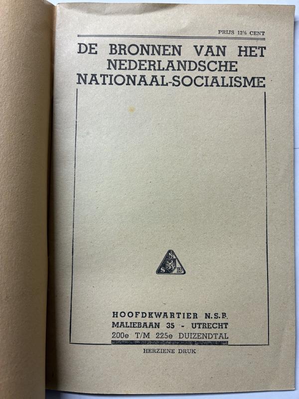 Booklet grouping - N.S.B. (Nationaal Socialistische Beweging)