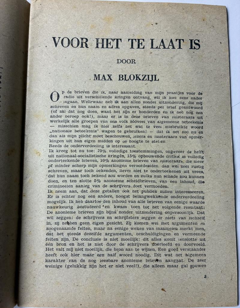 Booklet grouping - N.S.B. (Nationaal Socialistische Beweging)
