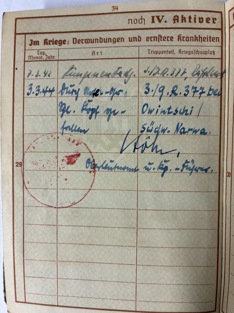 Wehrpass - WH (Heer) - 225.Inf.Div. - Schreckenberg