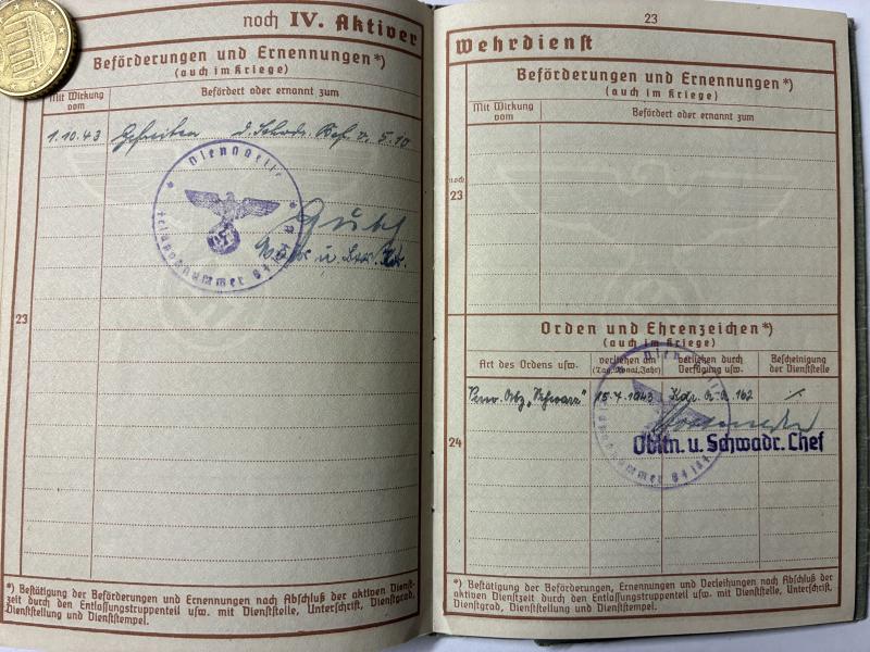 Wehrpass - WH (Heer) - 62.Inf.Div. - Schmidt