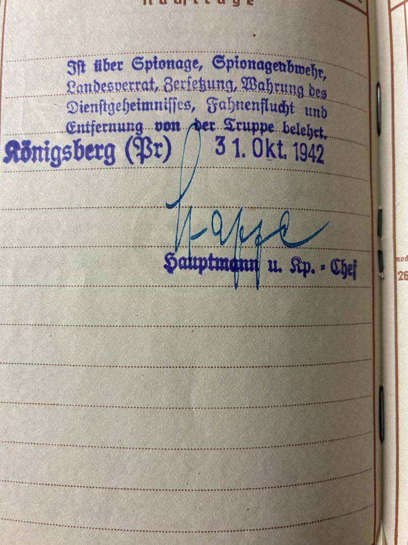 Wehrpass - WH (Heer) - 62.Inf.Div. - Schmidt