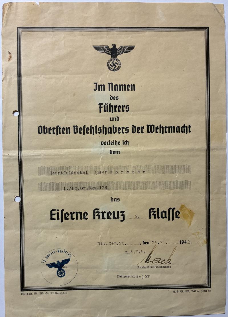 Citation grouping - 23.Pz.Div. - Förster