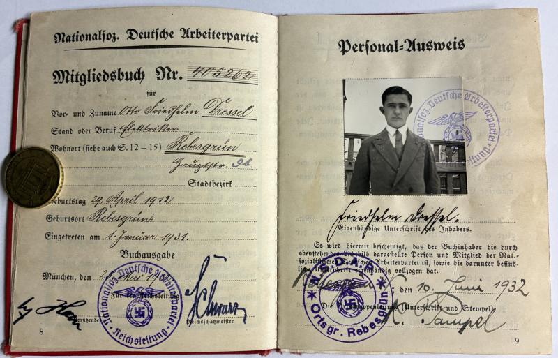 NSDAP - membership booklet/