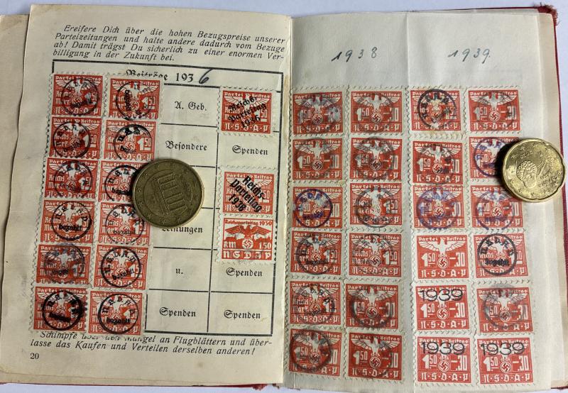 NSDAP - membership booklet/
