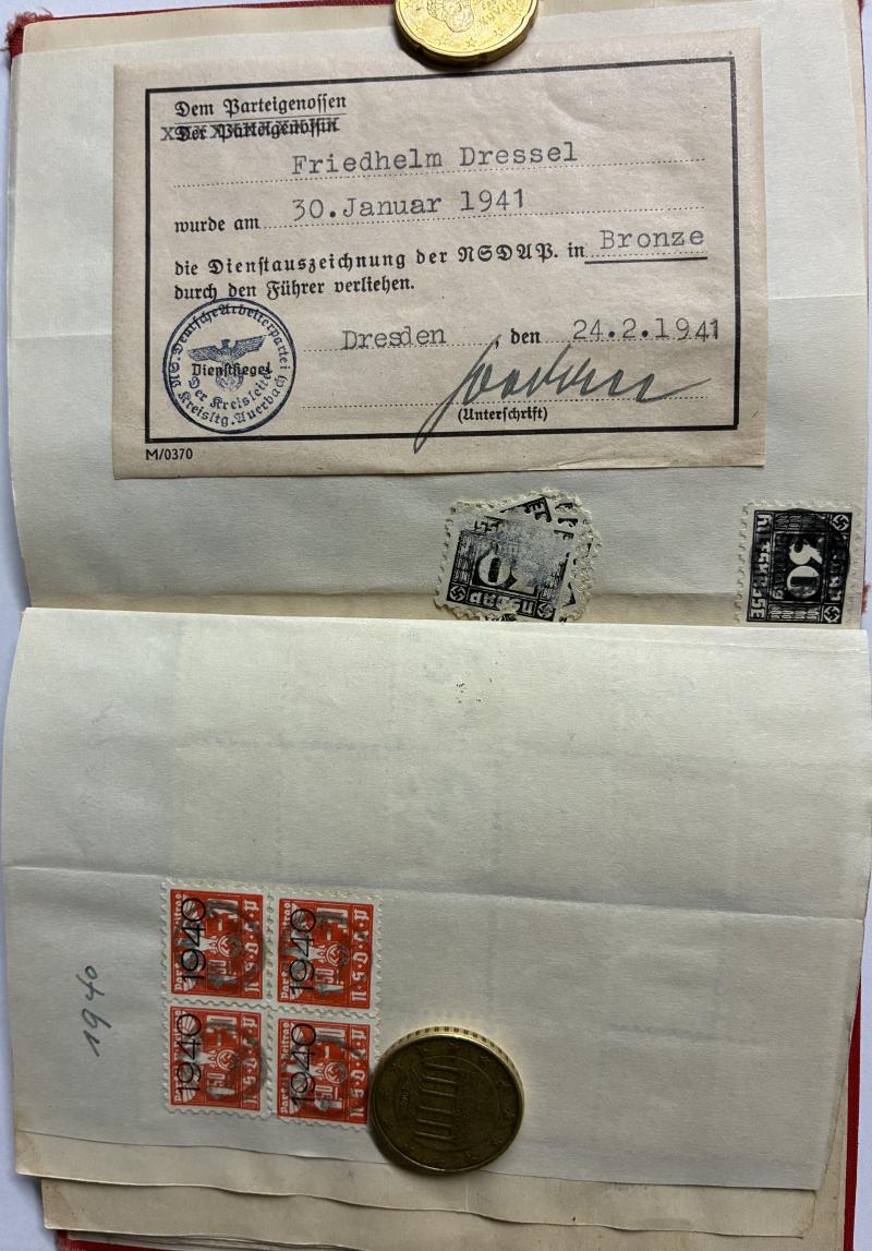 NSDAP - membership booklet/