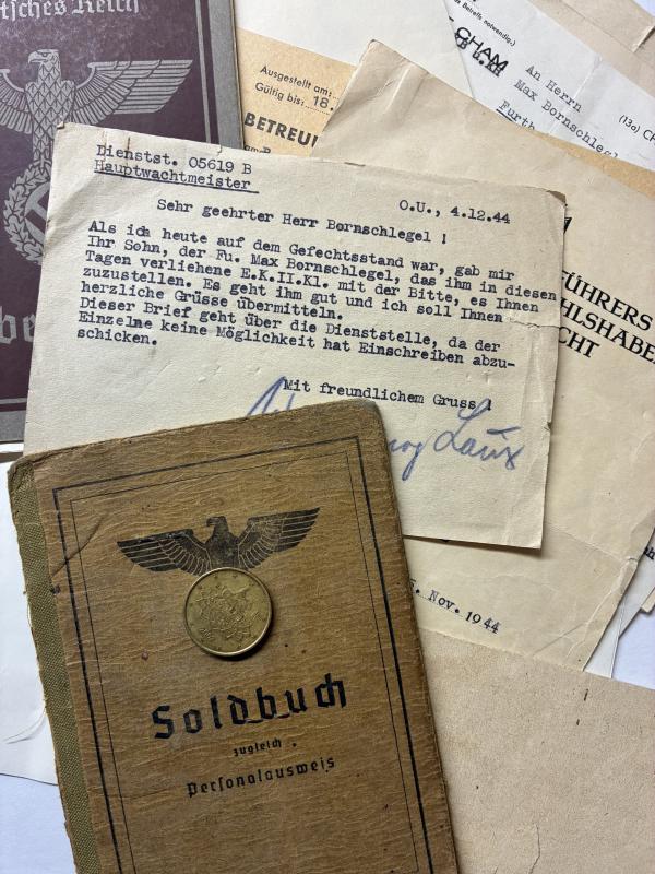 Soldbuch / citation - WH (Heer) - 246.V.G.D. - Bornschlegel