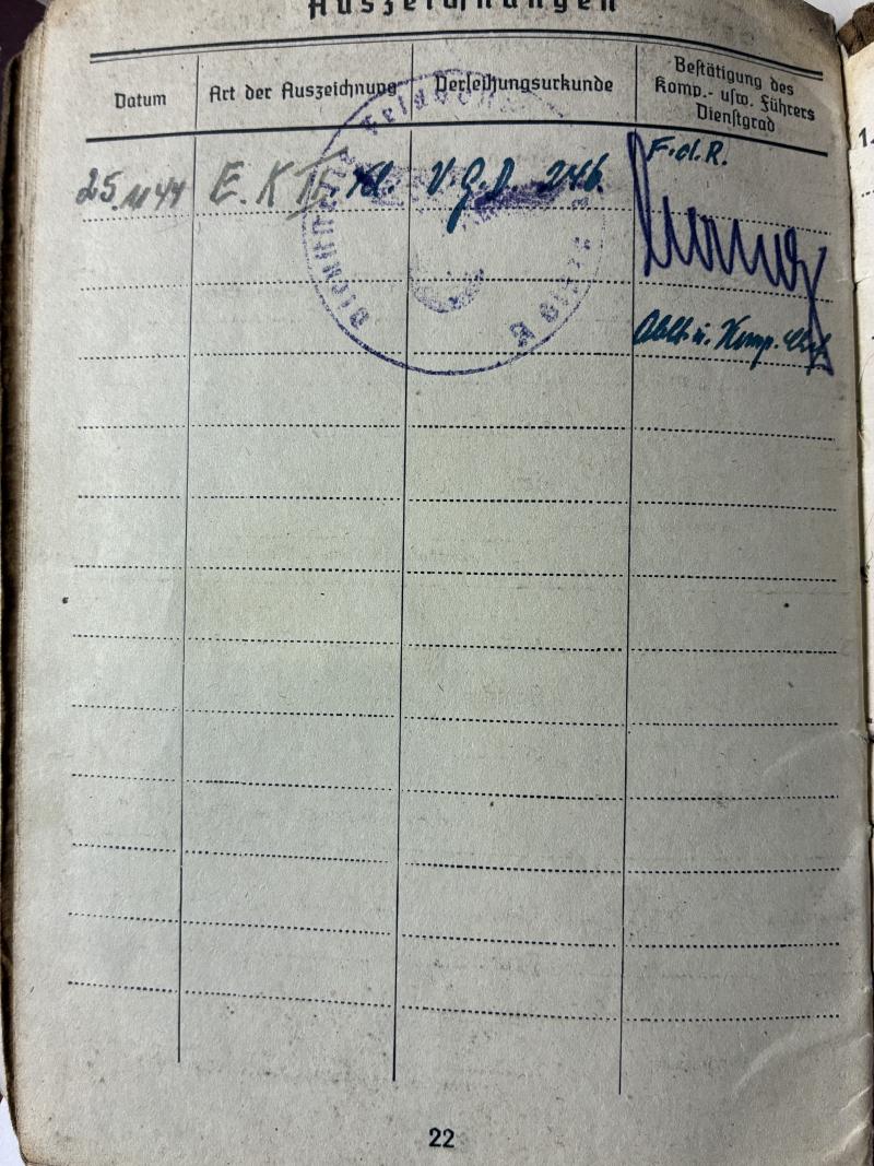 Soldbuch / citation - WH (Heer) - 246.V.G.D. - Bornschlegel