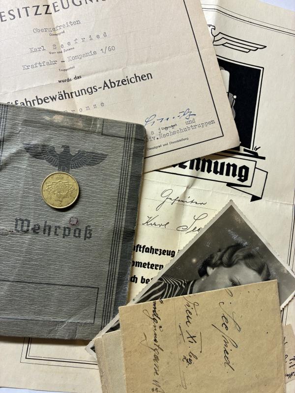 Wehrpass /citation grouping - WH (Heer) - 9.Pz.Div. - Seefried
