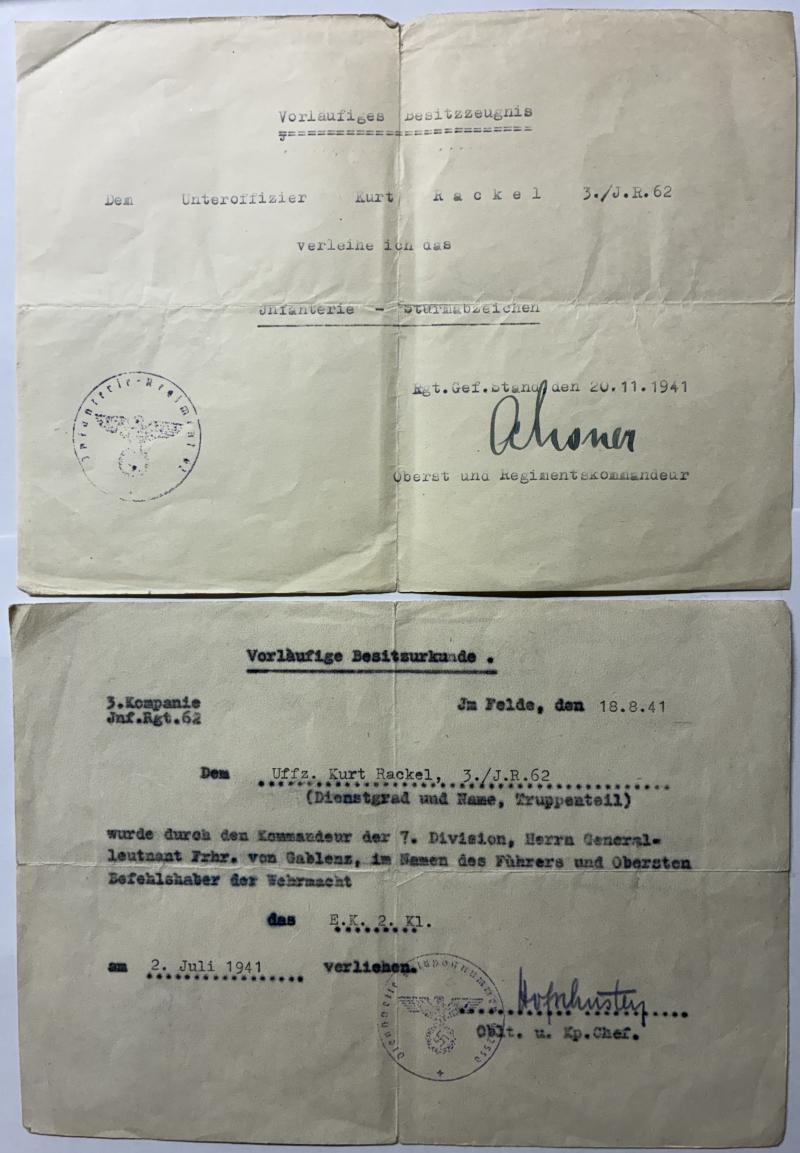 Citation grouping - 7.Inf.Div. - Rackel