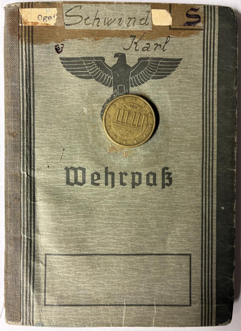 Wehrpass - WH (heer) - 1.Pz.Div. - Schwind