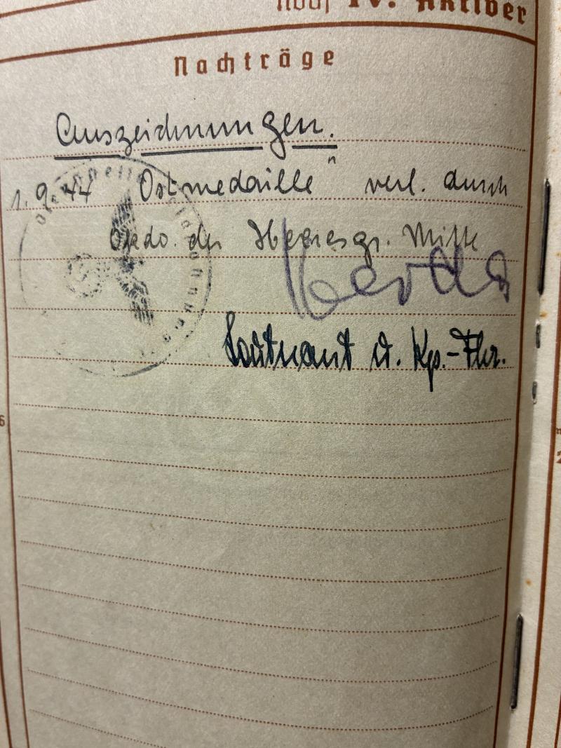 Wehrpass - WH (heer) - 1.Pz.Div. - Schwind