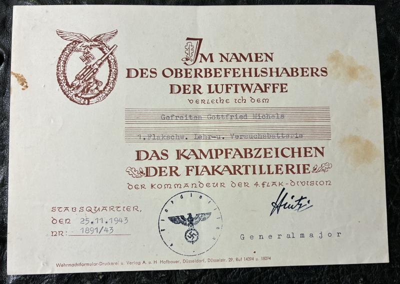 Photoalbum/citation - RAD RAD - Luftwaffe - Michels