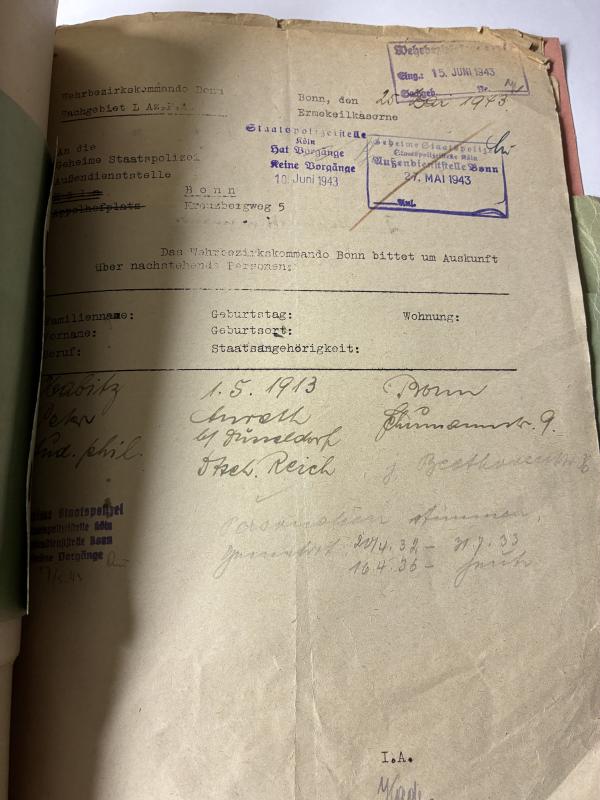 Soldbuch/dossier - Luftwaffe - 15.Lw-Felddiv. - Dr.Habitz