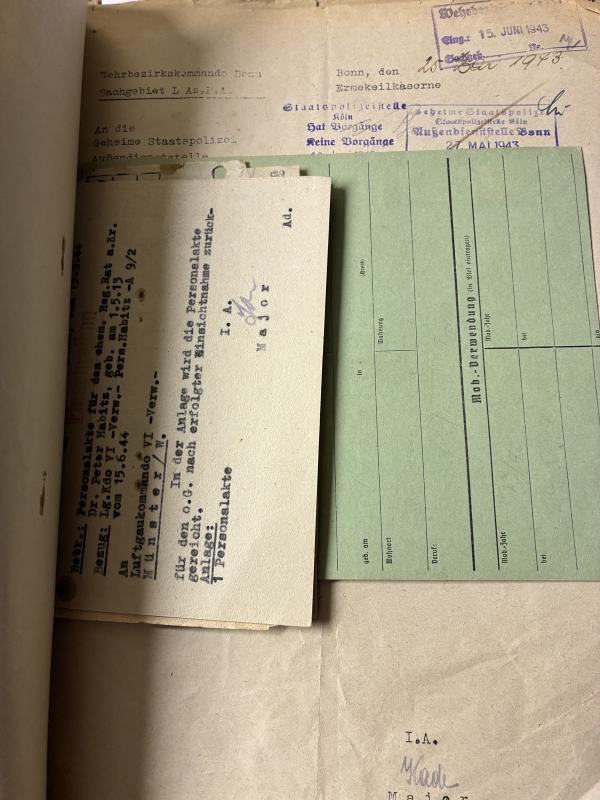 Soldbuch/dossier - Luftwaffe - 15.Lw-Felddiv. - Dr.Habitz