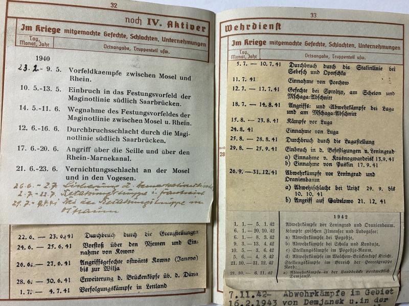 Wehrpass/citation - WH (Heer) - schw.Art.Abt.(mot)106 - Stumpf