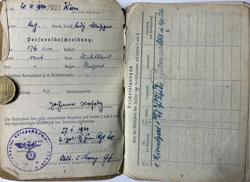Soldbuch WH (Heer) - 116.Pz.Div. - aka