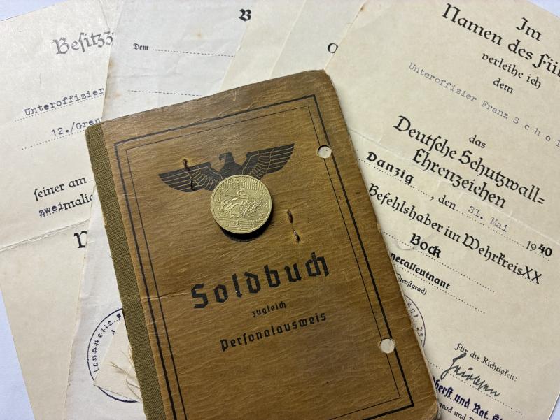 Soldbuch/citations - WH (Heer) - 126.Inf.Div. - Scholz