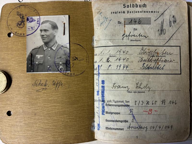 Soldbuch/citations - WH (Heer) - 126.Inf.Div. - Scholz