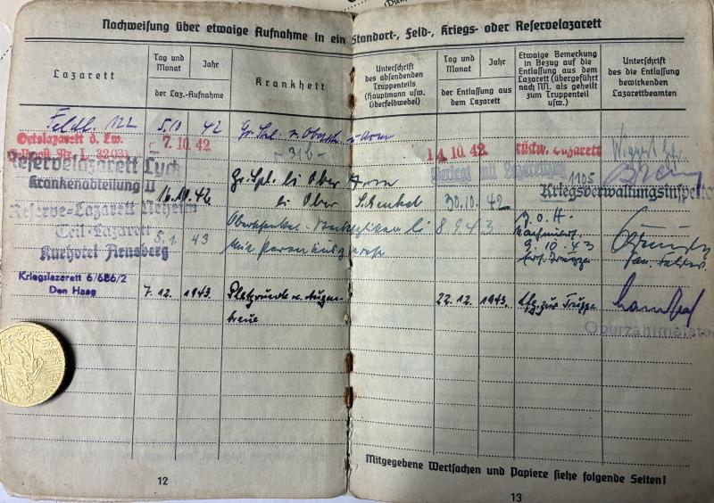 Soldbuch/citations - WH (Heer) - 126.Inf.Div. - Scholz