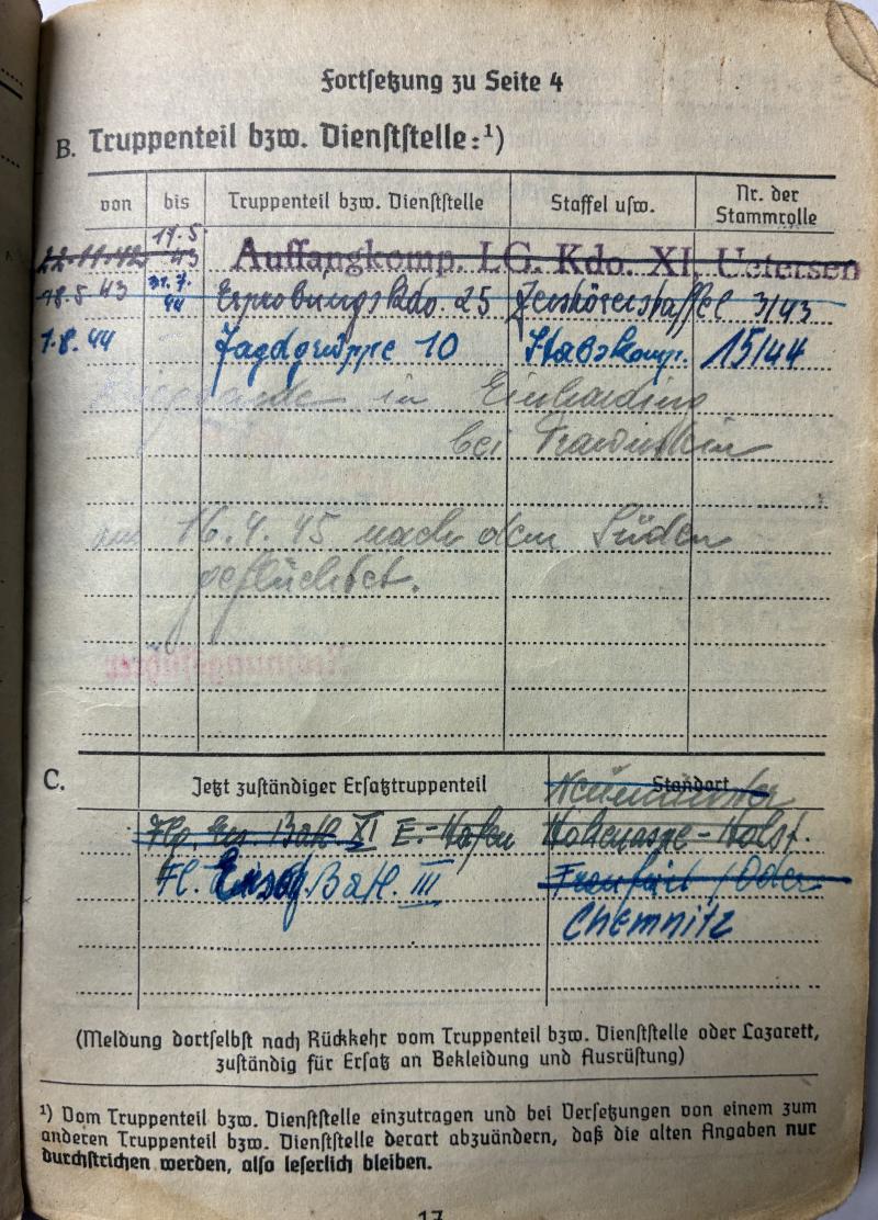 Wehrpass/Soldbuch