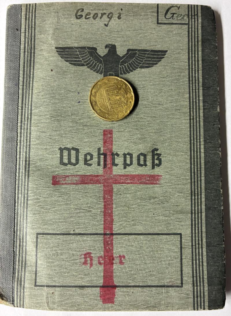 Wehrpass -  WH (Heer) -  123.Inf.Div./8.Pz.Div. - Georgi